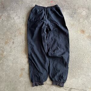 Vintage 90s Nike Black Boy M 10-12‎ Sporty Nylon Jogger Windbreaker Swishy Pants